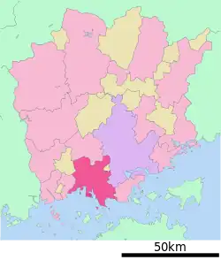 Location of Kurashiki