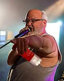 Gass performing in 2017