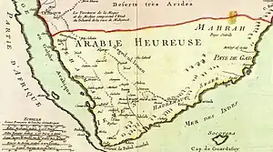 Map of South Arabia