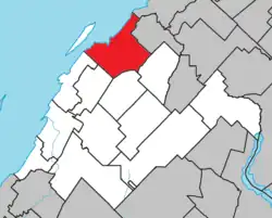 Location within Rivière-du-Loup RCM.