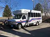 An LRTA minibus in Maynard, Massachusetts