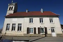 The town hall and school in La Bosse