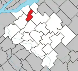 Location within Bellechasse RCM.