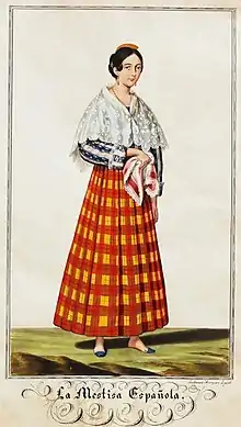 La Mestisa Española (A Spanish Filipina Mestiza) by Justiniano Asuncion, c. 1841