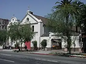 The entrance of Nuestra Señora Reina de los Ángeles (La Placita Church)Chapel located at 535 North Main Street in Downtown Los Angeles on July 20, 2007.