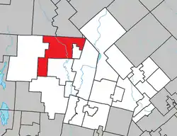 Location within Les Laurentides RCM