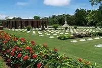 Labuan War Cemetery, in Labuan, Malaysia dedicated to Australian and Indian soldiers who died during World War II.