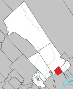 Location within La Jacques-Cartier RCM