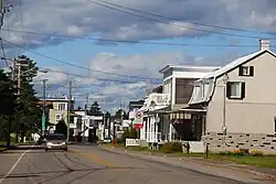 Main street of Lac-aux-Sables village in August 2013