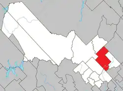 Location within Mékinac RCM.