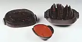 Lacquer Wine-Cup Container and wine cup set, Han dynasty