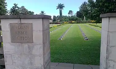 The gate to the Indian section. Left side of the main gate.