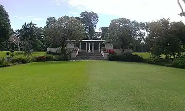 The view towards the memorial once through the front gate.