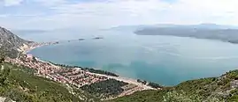 View of Lake Eğirdir and the town