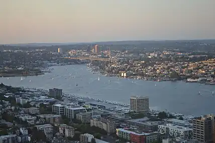 A view of Seattle from the Space Needle