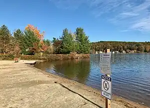 Public beach at Lake Wyola State Park