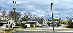 A house and gas station in Lakeside, Virginia.