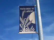 Lakin welcome sign