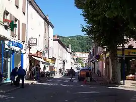 The shopping area in Lamastre