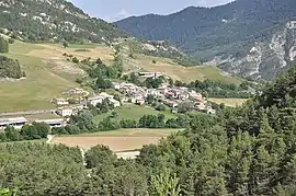 A general view of the village of Lambruisse