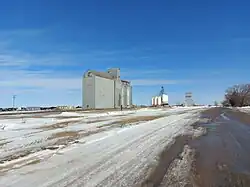 The grain elevators in Lampman