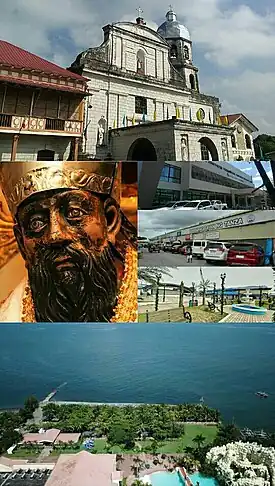 (From top, left to right): Diocesan Shrine of Saint Augustine, Saint Augustine of Hippo (Patron saint of the town), Tanza Municipal Hall, Public Market, Plaza de San Agustin, Tanza Oasis.