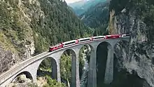 Landwasser Viaduct with the Glacier Express