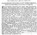 Testament of Lancelot of Orgemont, 1286. The installation of a real Parliament in Toulouse in 1273 chaired by a certain Lancelot d'Orgemont is disputed. The original of the document presented here could date from the 15th century.