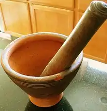 A Lao‑style mortar and pestle