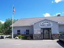 Town's hall in the unincorporated community