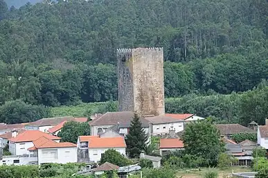 Lapela Tower in Monção (12th century). Once belonged to a castle from which it is the only surviving structure.