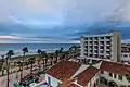 Aerial view of Finikoudes Seafront Promenade in Larnaca