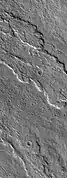 Lava flows in the Tharsis quadrangle