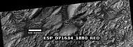 Close view of top of image of Danielson Crater, as seen by HiRISE (ESP_071634_1880)