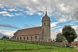 The church in Le Bélieu