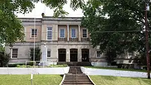 Main façade of the Lee County Courthouse, 2014