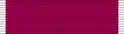 A purple military ribbon with a thick white line at each end