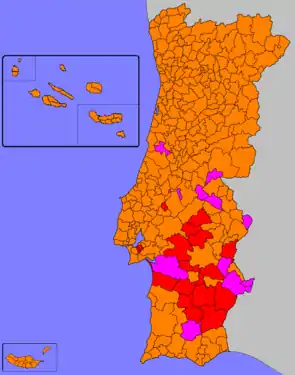 Most voted political force by municipality.