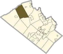 Location of Heidelberg Township in Lehigh County, Pennsylvania