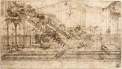 Perspectival study for The Adoration of the Magi, c. 1481