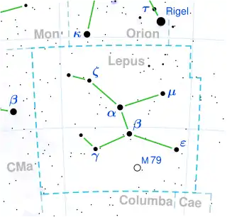 Gliese 229 is located in the constellation Lepus