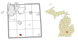 Location within Ingham County