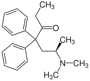 Chemical structure of levomethadone.