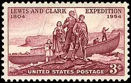 Lewis and Clark Expedition150th anniversary issue, 1954