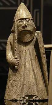 Photograph of one of the Lewis chessmen