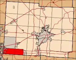 Location of Etna Township in Licking County