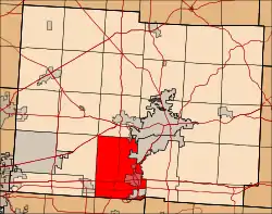 Location in Licking County