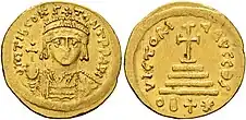 Note the exergue on the reverse "OB+✱"  The solidi of Constantinople bore the legend "CONOB", and the OB+✱ indicated that the coin was of a lighter weight than the standard.