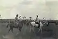 Lord Chelmsford inspecting the Light Horse camp at Lytton, April 1908