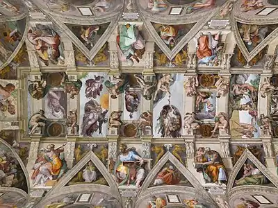 Michelangelo's frescos on the Sistine Chapel ceiling, "an artistic vision without precedent"